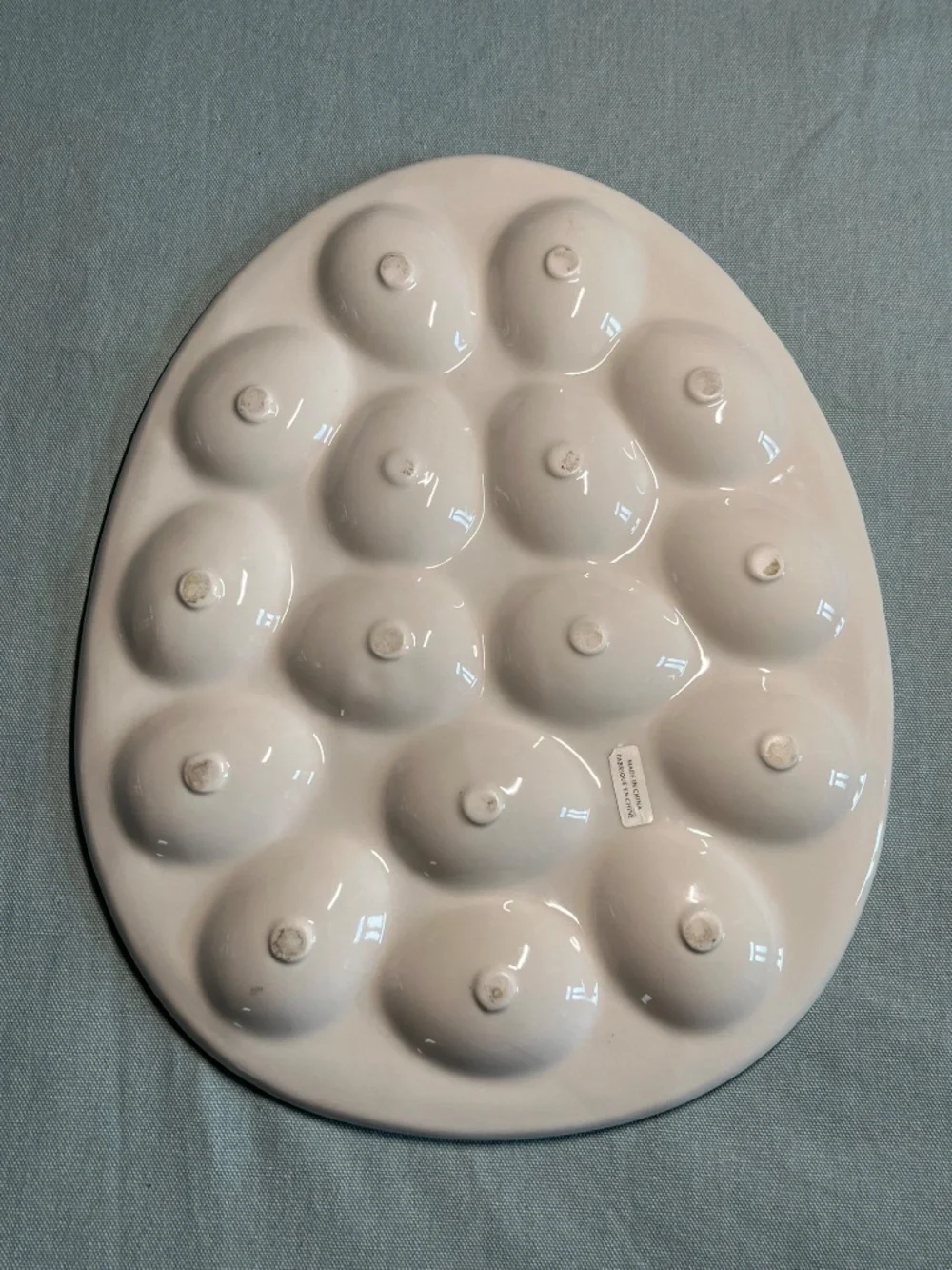 Anthropologie Painted Deviled Egg Ceramic Tray, pre-owned RARE